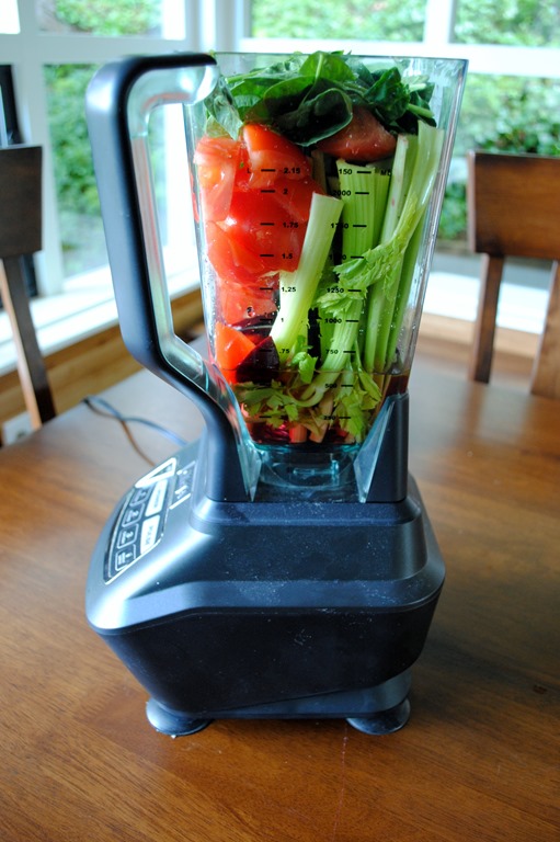 Making Tomato Vegetable Juice in the Ninja Blender–AKA: DIY V8